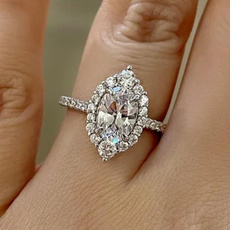 Cubic Zirconia, wedding ring, 925 silver rings, Diamond Ring