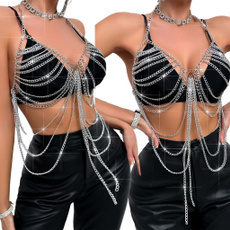 Fashion, Jewelry, Halter, bodychainbra