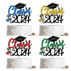 graduationpartysupplie, graduationcaketopper, classof2024cakedecoration, studentgraduationpartydecoration