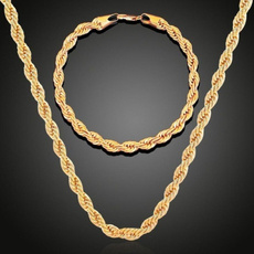 Rope, Chain Necklace, Joyería de pavo reales, gold