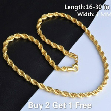 Sterling, Chain Necklace, 18k gold, Italy