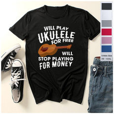 Funny, Fashion, Shirt, ukulele