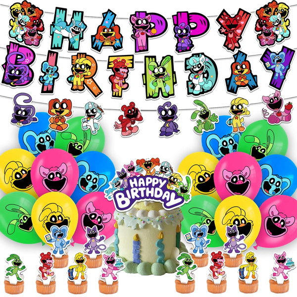 Smiling Birthday Decoration Balloon Party Supplies Critters Horror Game ...