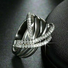 Cubic Zirconia, Women Ring, 925 silver rings, Diamond Ring