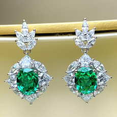 Gemstone Earrings, emeraldearring, Wedding, engagementearring