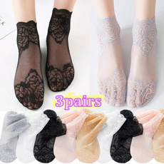 Hosiery & Socks, sockslippersforwomen, lowcutsock, Lace