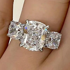 wedding ring, 925 silver rings, Romantic, Diamond Ring