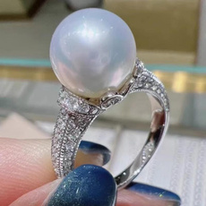 Cubic Zirconia, wedding ring, pearls, Elegant