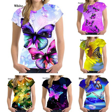 butterfly, Summer, Printed T Shirts, Cotton T Shirt
