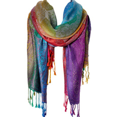 Tassels, women scarf, Fashion, Colorful