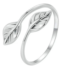 adjustablering, leaf, Women Ring, 925 silver rings