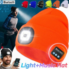 Flashlight, Warm Hat, Beanie, Fashion