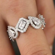 Cubic Zirconia, Fashion, Women Ring, 925 silver rings