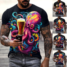 Octopus, Mens T Shirt, Moda, Manga
