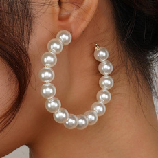 Hoop Earring, Dangle Earring, Jewelry, Pearl Earrings