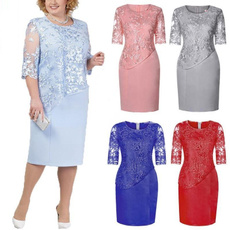 lace dresses, Plus Size, sleeve dress, newdresse