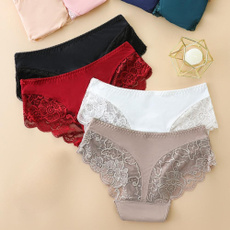 Panties, Lace, Thong, Breathable
