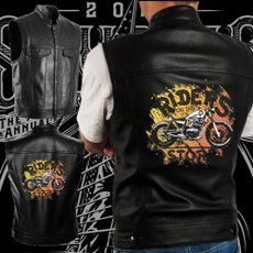 bikerleathervest, motorcyclejacket, skullleatherjacket, Fashion