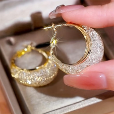 golden, Hoop Earring, Jewelry, Fashionable