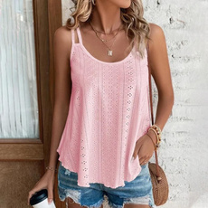 Summer, Fashion, Tank, Hollow-out