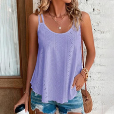 Summer, Fashion, Tank, Hollow-out