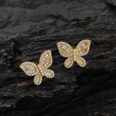 butterfly, Joyería de pavo reales, gold, Ornament