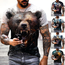 animal print, Shorts, beartshirt, Graphic T-Shirt