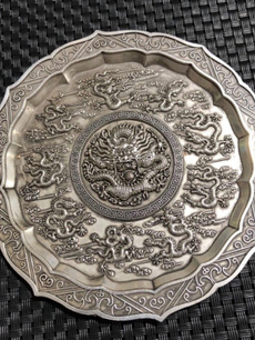 Antique, qingdynastyninedragonssilverplatecarver, Jewelry, 古玩