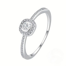 Engagement, Women Ring, 925 silver rings, Diamond Ring