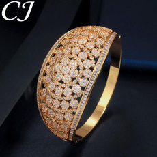Cubic Zirconia, yellow gold, Wool, goldplated