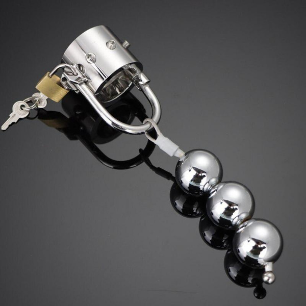 BDSM Heavy Ball Stretcher Scrotum Pendent Spike Penis Cock Rings CBT ...