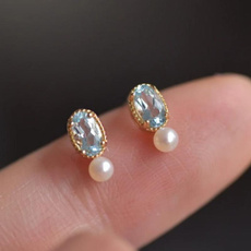 daintyearring, Engagement, Gemstone Earrings, Pearl Earrings