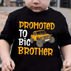 promotedtobigbrothershirt, cute, letter print, tractorshirt