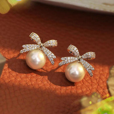 cute, Jewelry, Pearl Earrings, Stud Earring