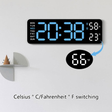 led, Temperature, Clock, Wall