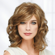 wig, brown, Grey, Red