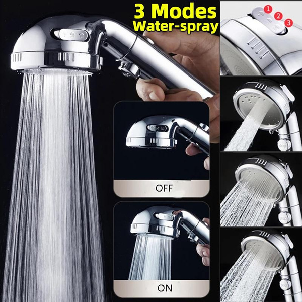 3 Modes High Pressure Shower Head Adjustable High Pressure Water Saving ...