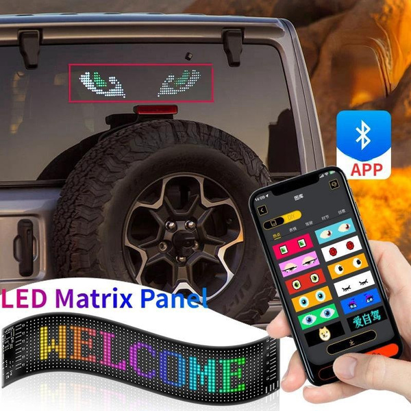 LED Matrix Pixel Panel With Remote LED Car Screen Display Multilingual ...