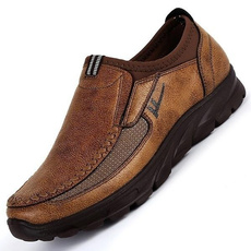 leather shoes, leather, roundtoeshoe, Hombre