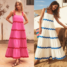 fulldre, strapless, ruffled, long dress