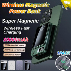 Mini, wirelessmobilepower, magneticwirelesscharger, led