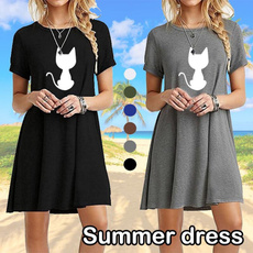 Women's Fashion, Summer, short sleeve dress, Sleeve