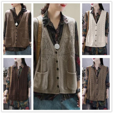 knitted, Vest, cardigan, Coat