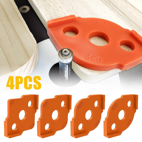 Corner Jig Router Corner Radius Templates Jig - 4 Each 5mm to 40mm ...