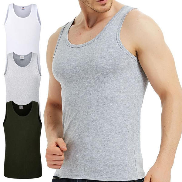 Men's Sleeveless Tank Top,Soft And Breathable Summer Men's Sports Tank ...