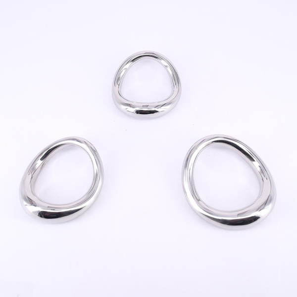 S/M/L Penis Ejaculation Delay Ring Scrotum Ball Stretcher Stainless ...