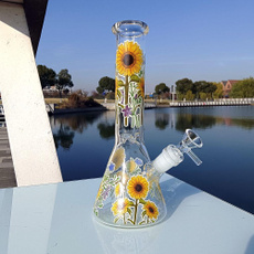 water, glasswaterpipe, Sunflowers, smokingtool