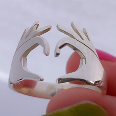 adjustablering, Women Ring, Heart, fashion ring
