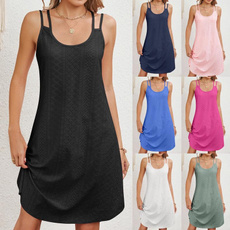 Summer, Fashion, strapsdres, Casual