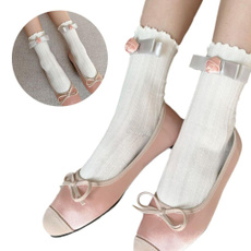 bowknot, middletubesock, ruffle, elegantsock
